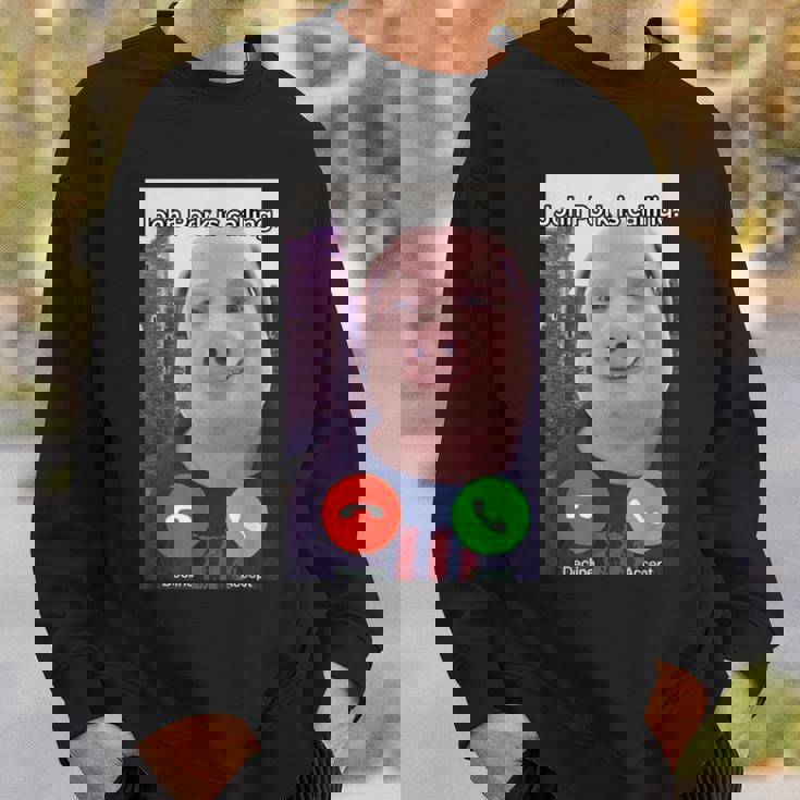 ジョン・ポークがファニー・アンサー・コール・フォンをかけている スウェットシャツ 彼への贈り物