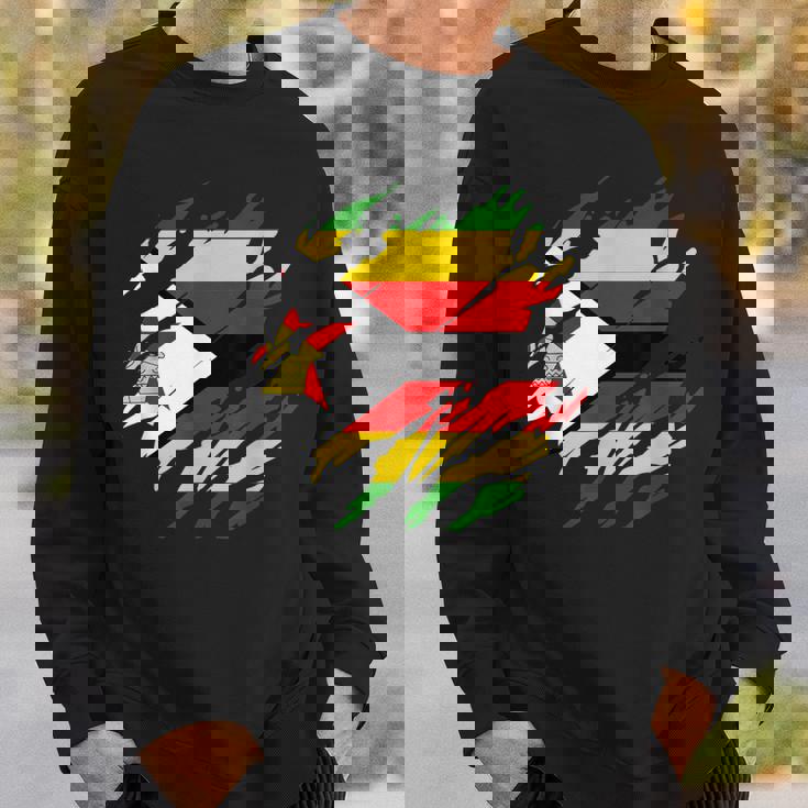 ジンバブエの旗ジンバブエ スウェットシャツ 彼への贈り物