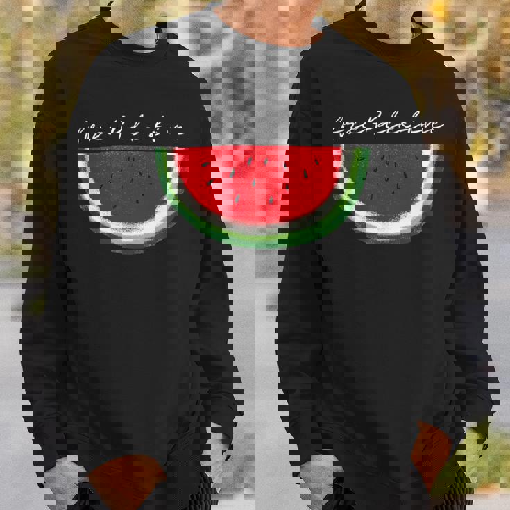 スイカ パレスチナ国旗 連帯 パレスチナ フリー スウェットシャツ 彼への贈り物