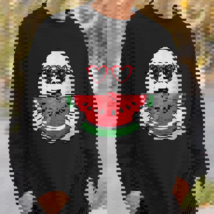 スイカを食べるかわいい幽霊 サマーウィーン ハロウィンコスチューム スウェットシャツ 彼への贈り物