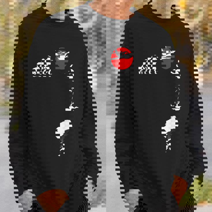 スカイダイビング、パラシュートアウトフィット、スカイダイビング、パラシュツリスト スウェットシャツ 彼への贈り物