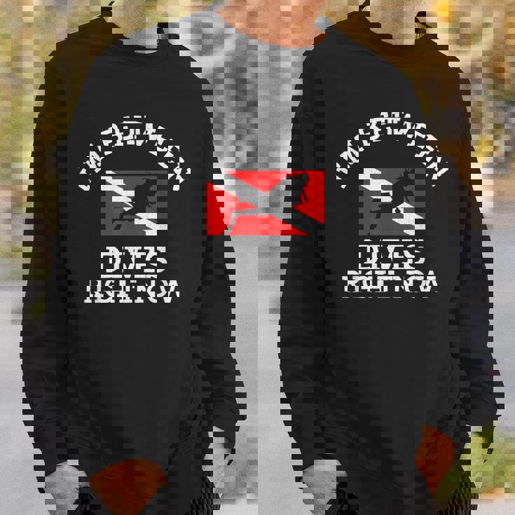 スキューバダイビング ダイバー ダウン ダイブ フラッグ ダイブ スウェットシャツ 彼への贈り物