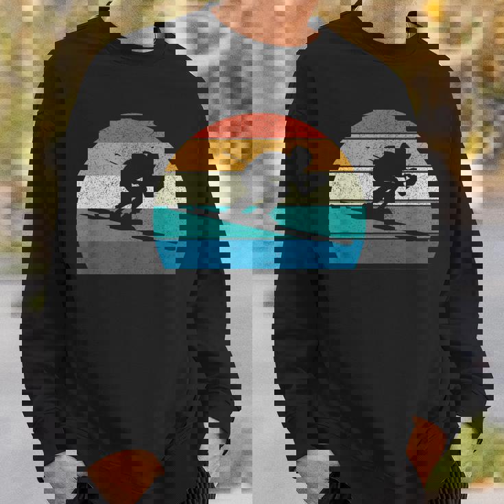 スキー スキー レース スラローム レトロ スウェットシャツ 彼への贈り物