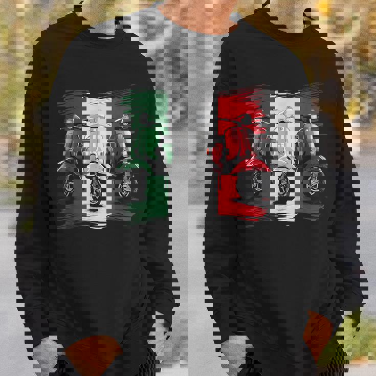 スクーター バイク バイク スクート イタリア国旗 原付スクーター スウェットシャツ 彼への贈り物