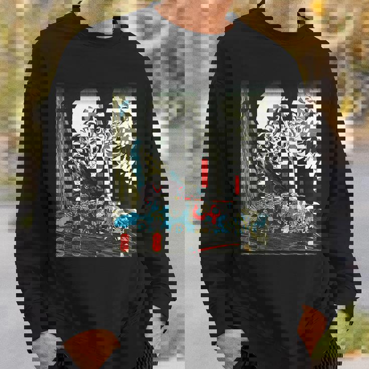 スケルトン 妖怪 歌川 国芳 日本美術 ハロウィン 相馬の古内裏 妖怪がしゃどくろと戦う大宅太郎光圀 スウェットシャツ 彼への贈り物