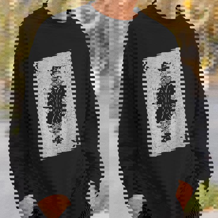 スケルトントランプキングギャンブル死神 スウェットシャツ 彼への贈り物