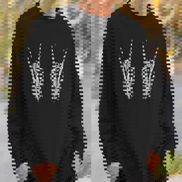 スケルトンハンド フレンチフォークロック ハードロック＆ヘヴィメタル スウェットシャツ 彼への贈り物