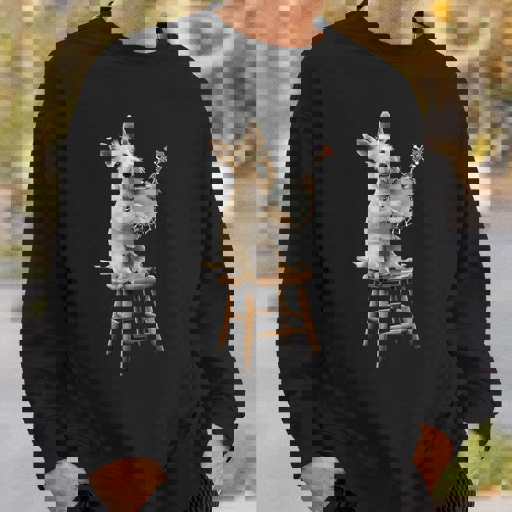 スコティッシュ・テリア・ドッグ ブルーグラス バンジョー選手 スウェットシャツ 彼への贈り物