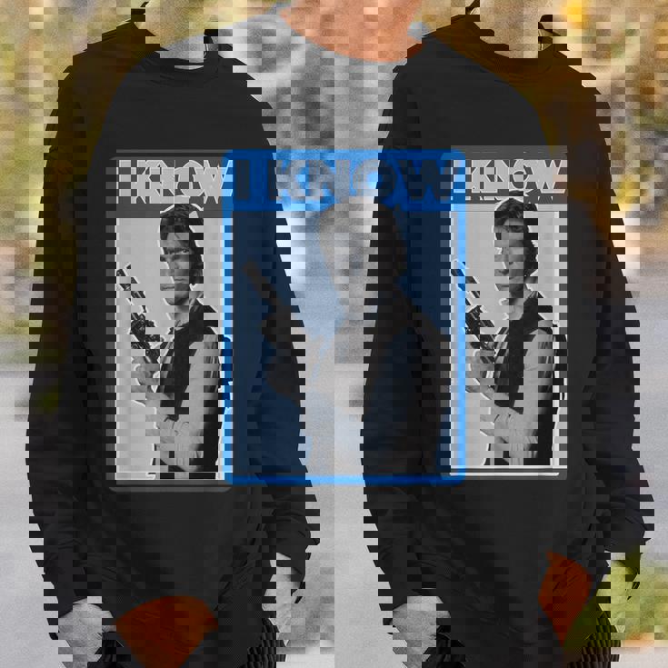 スター・ウォーズ クラシック ハン・ソロ I Know You Love Me ポスター スウェットシャツ 彼への贈り物