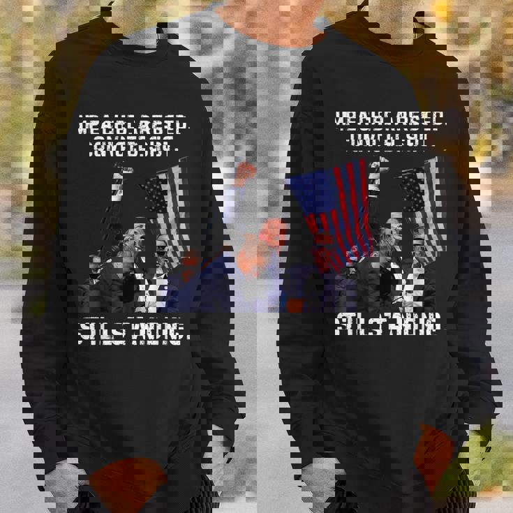 スティル・スタンディング・トランプ 2024 暗殺未遂 スウェットシャツ 彼への贈り物