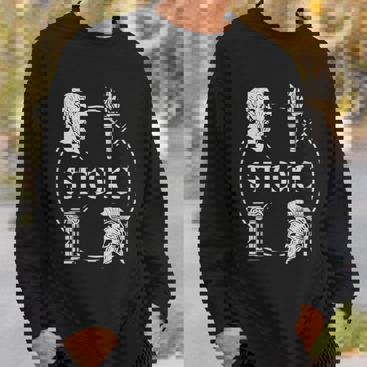 ストイックな美徳 – 知恵の勇気 正義 自己習得のシンボル スウェットシャツ 彼への贈り物