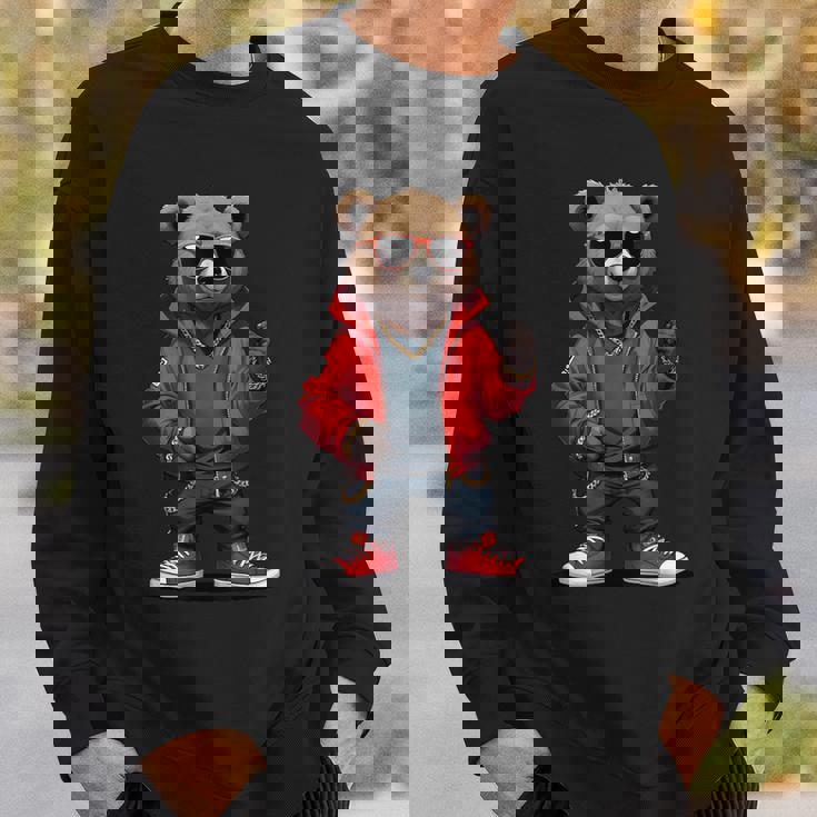 ストリートウェア ヒップホップ ラップ ラッパー ベア クール アーバン グラフィック スウェットシャツ 彼への贈り物