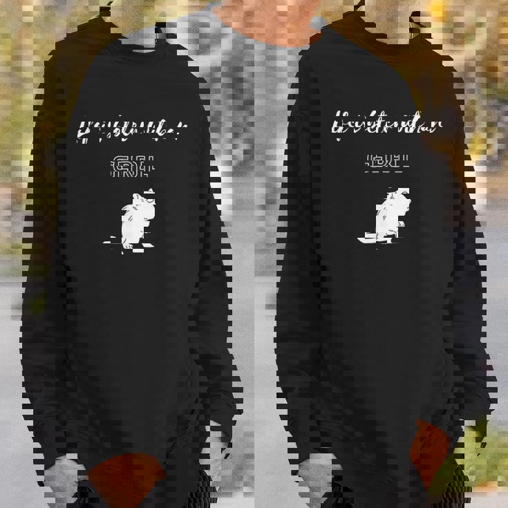 スナネズミがいると人生はもっと良い スウェットシャツ 彼への贈り物