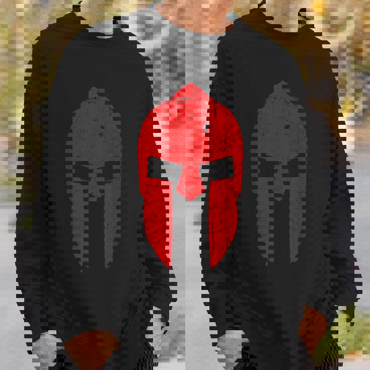 スパルタ戦士ヘルメットジムモチベーションスパルタ古代ギリシャ スウェットシャツ 彼への贈り物