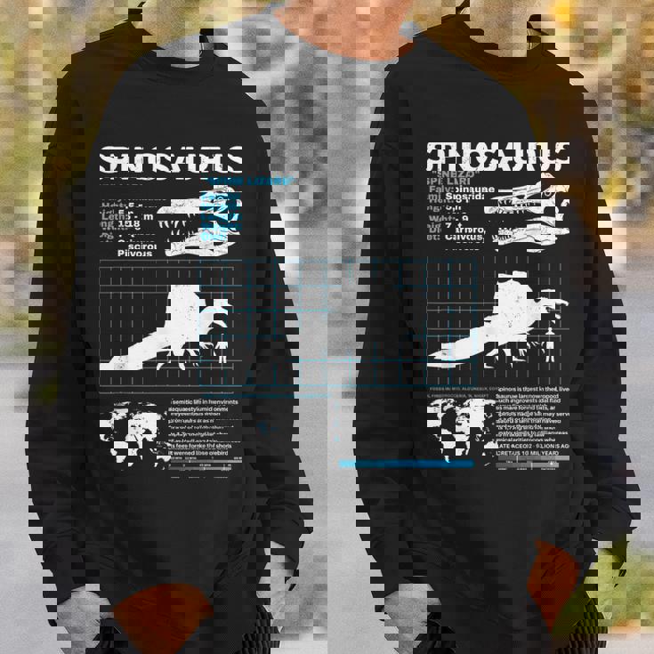 スピノサウルスのファクトシート スウェットシャツ 彼への贈り物