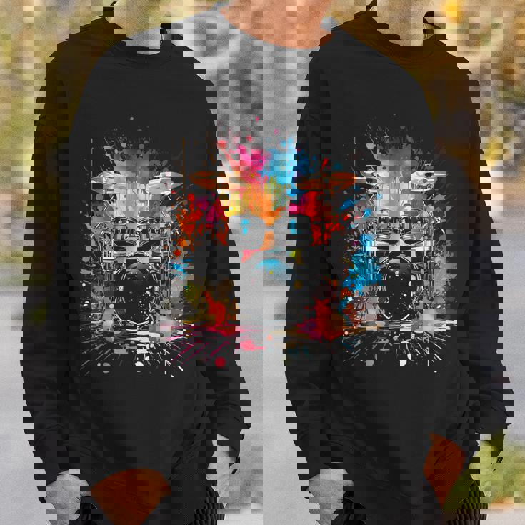 スプラッシュスタイルのドラムドラマードラムドラムのドラム スウェットシャツ 彼への贈り物