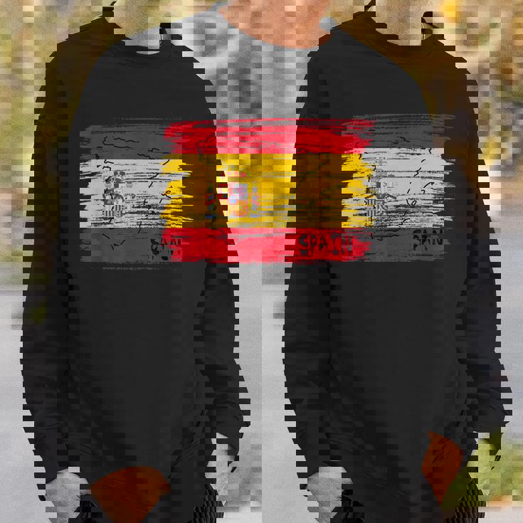 スペイン国旗の絵、スペインの地図のスケッチ。 スウェットシャツ 彼への贈り物