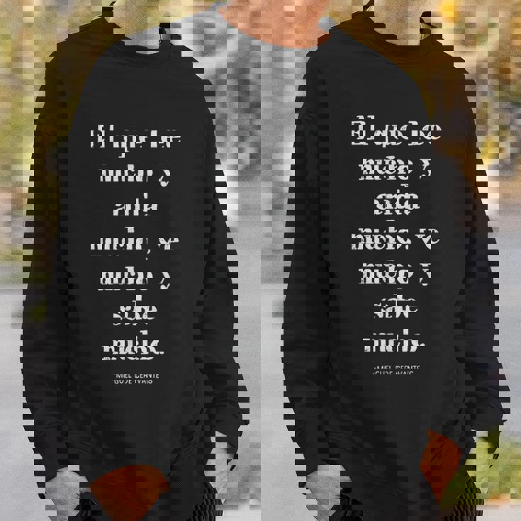 スペイン語 ドン・キホーテ 引用 ミゲル・デ・セルバンテス スウェットシャツ 彼への贈り物