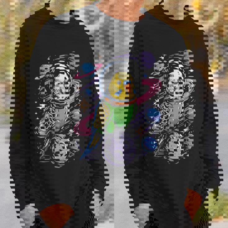 スペースセキセイインコ 宇宙飛行士セキセイインコ スウェットシャツ 彼への贈り物