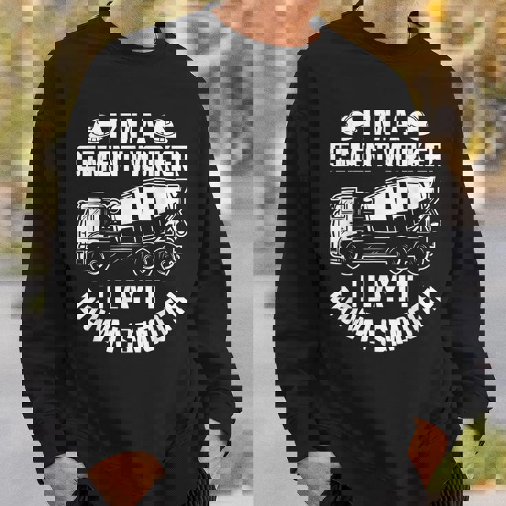 スムーズに敷設する 面白いコンクリート作業員 スウェットシャツ 彼への贈り物