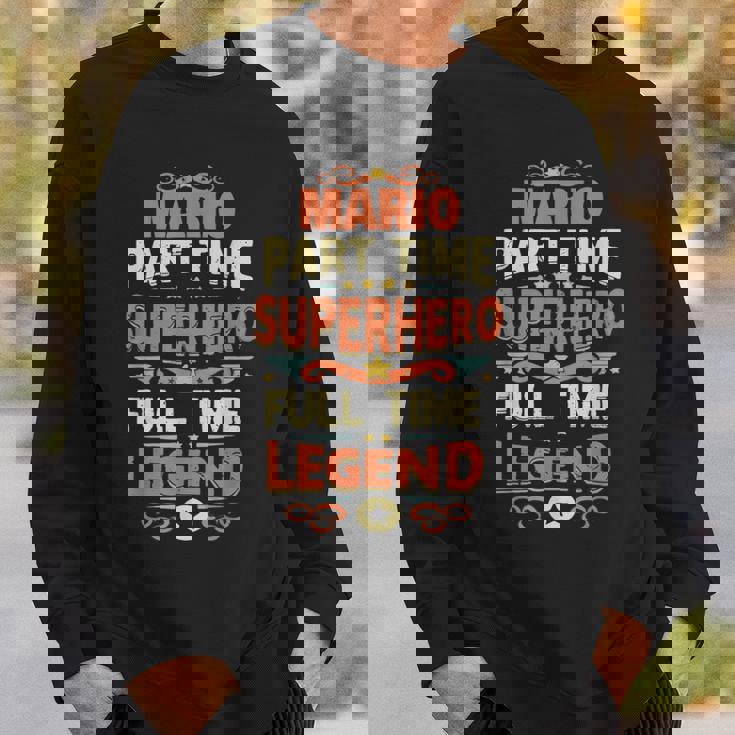 スーパーヒーロー マリオ レジェンド パーソナライズ 面白い 名前 マリオ スウェットシャツ 彼への贈り物