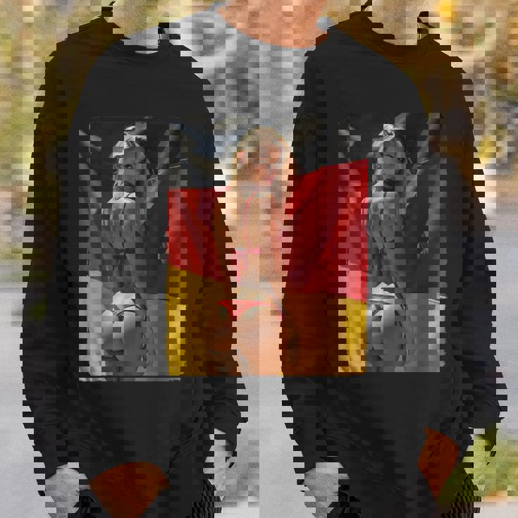 セクシーガールグラフィックtシャツ 「セクシーピンナップガール&ドイツ国旗」 スウェットシャツ 彼への贈り物