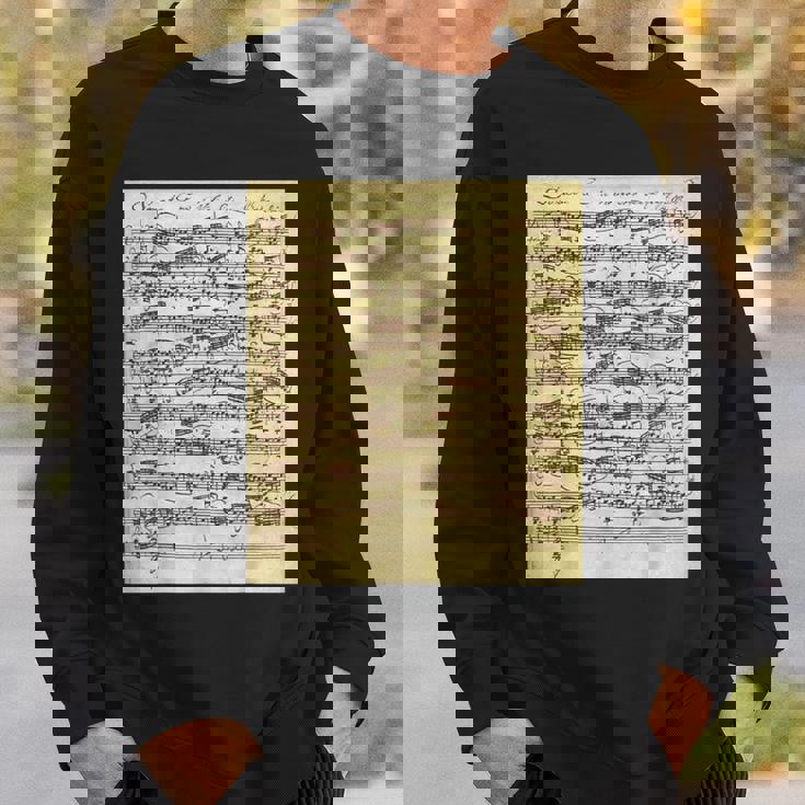 セバスティアン・バッハ ソナタ 楽譜 古典作曲家クラス スウェットシャツ 彼への贈り物