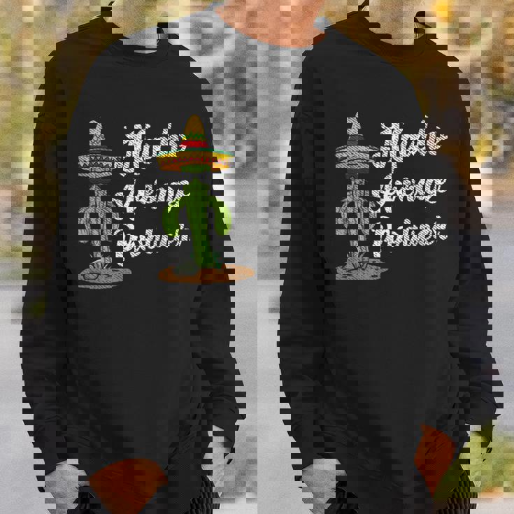 ソンブレロを持ったクールなサボテン メキシコのファン スウェットシャツ 彼への贈り物