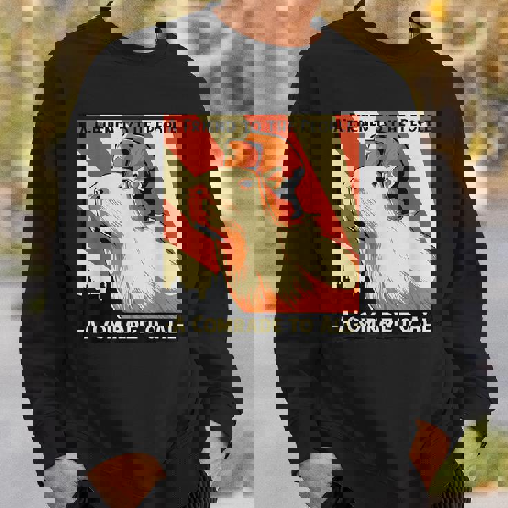 ソ連共産主義カピバラソビエト民衆への友 スウェットシャツ 彼への贈り物