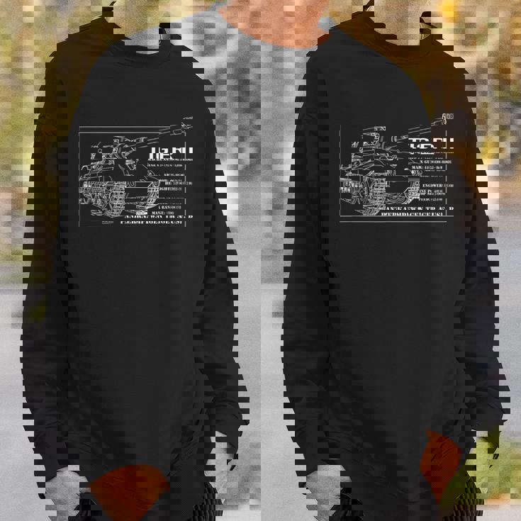 タイガーii Ww2ドイツ戦車の設計図 スウェットシャツ 彼への贈り物