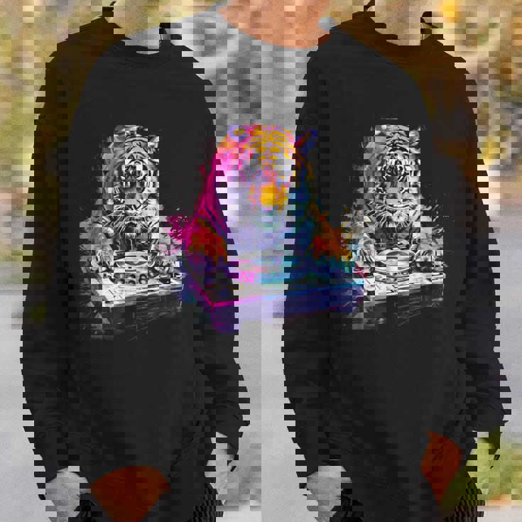 タイガーミュージック Dj ターンテーブル Dj タイガーテクノ ダンスクラブ ハウス スウェットシャツ 彼への贈り物