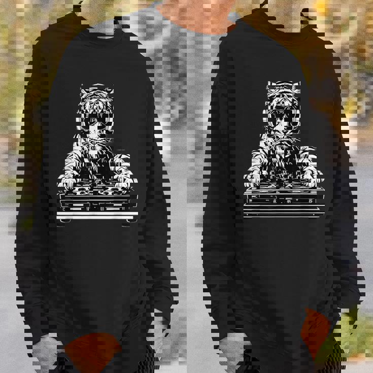 タイガーミュージック Dj テクノダンスクラブ ハウス ターンテーブル Dj タイガー スウェットシャツ 彼への贈り物