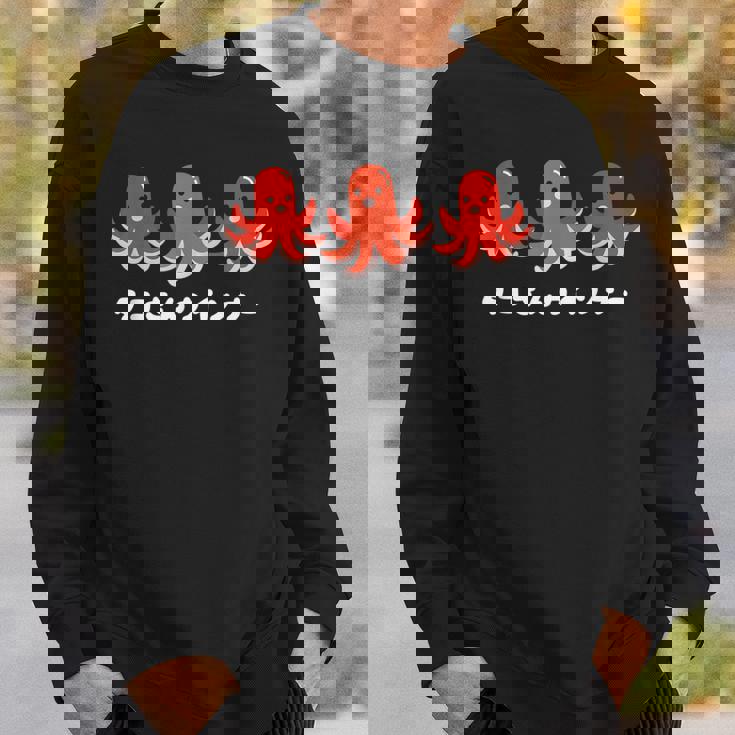 タコのウィンナー タコの食べ物のイラスト かわいい 面白い スウェットシャツ 彼への贈り物