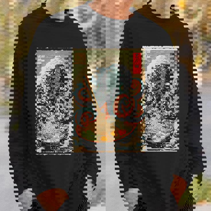 タコを食べる ラーメン 麺 和 漫画 アニメ 浮世絵 スウェットシャツ 彼への贈り物