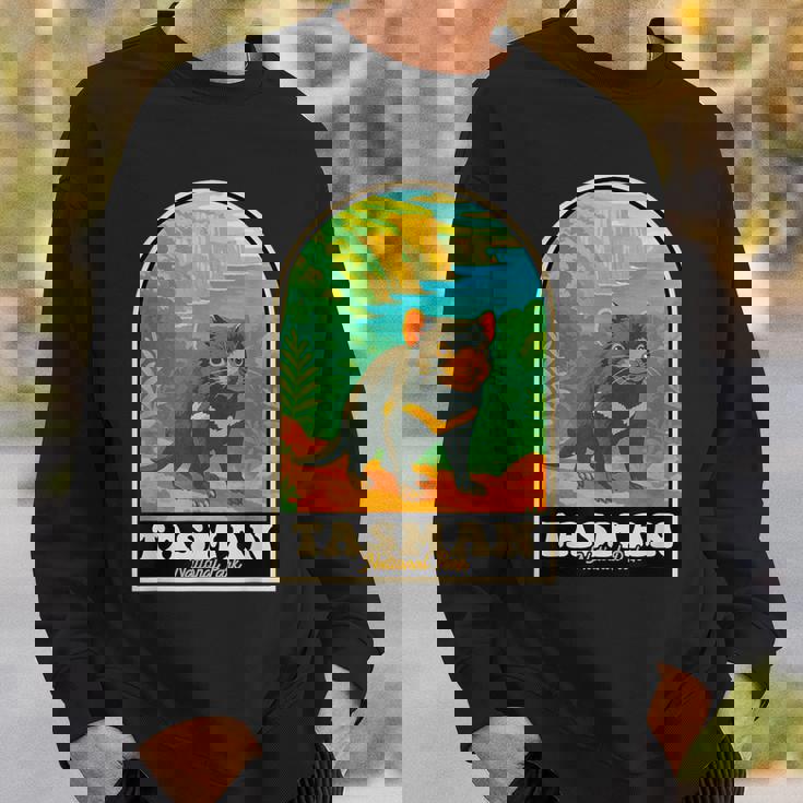 タスマン国立公園 ヴィンテージ タスマニアデビルアート スウェットシャツ 彼への贈り物