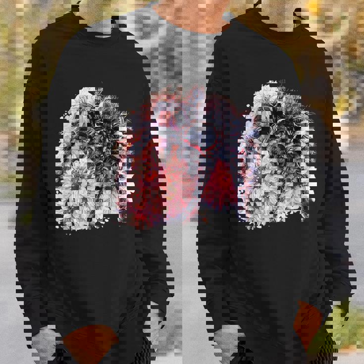 タランチュラ フローラル アートワーク アニマルアート 野生動物 タランチュラ 恋人 スウェットシャツ 彼への贈り物