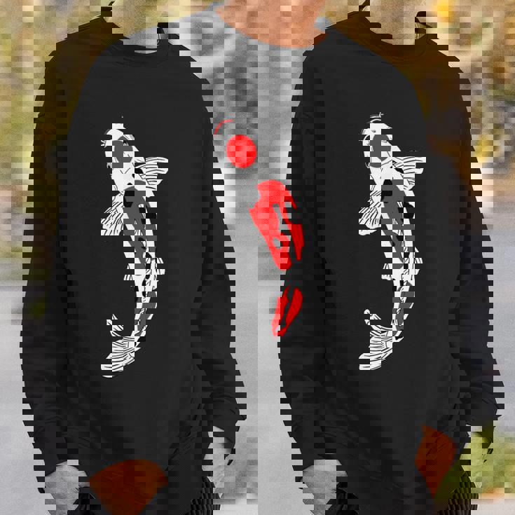 タンチョウサンケ 赤・白・黒鯉 スウェットシャツ 彼への贈り物