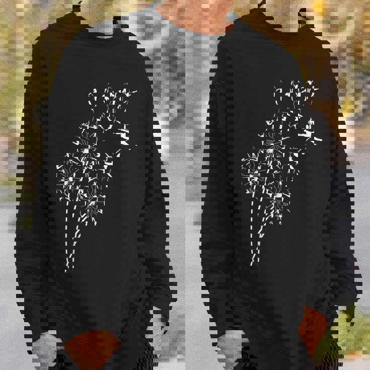 タンポポ バトントワラーの花、花のバトントワリング ツリー スウェットシャツ 彼への贈り物