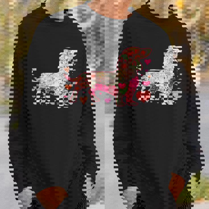 ダックスフント 解体新書 ミニチュアダックス 犬の飼い主 ダックスフント ギフト おもしろ犬 ダックスフント スウェットシャツ 彼への贈り物