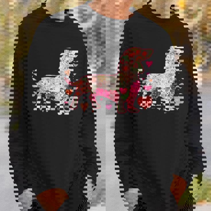 ダックスフントの解体新書 ミニチュアダックス 犬の飼い主 ダックス飼い おもしろ 愛犬家 犬 ダックスフント スウェットシャツ 彼への贈り物