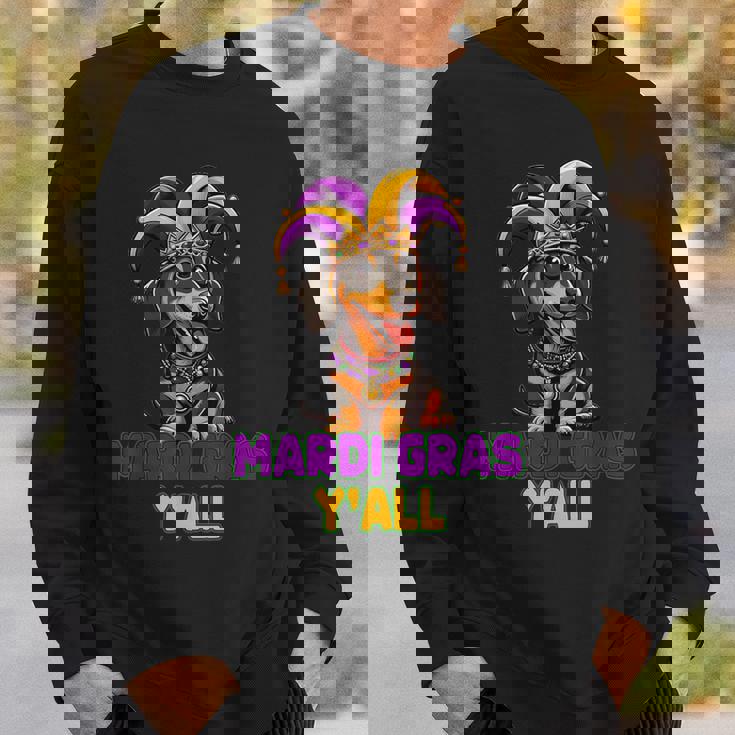 ダックスフンド 犬 マルディグラ Y'all スウェットシャツ 彼への贈り物