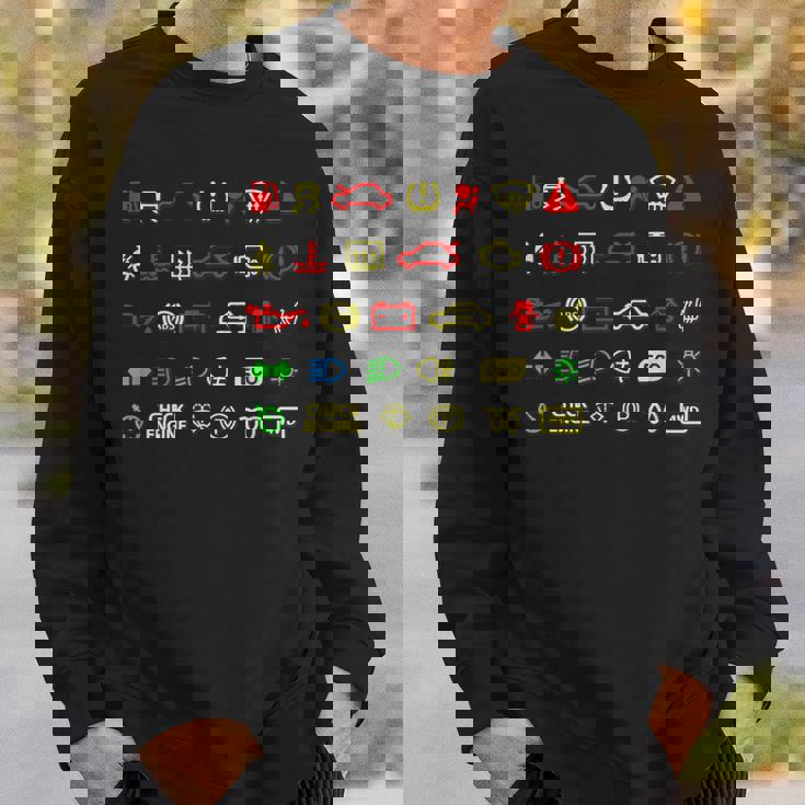ダッシュボードインジケーターライト 面白い スウェットシャツ 彼への贈り物
