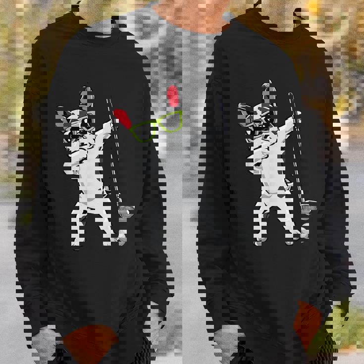 ダビングフレンチブルドッグゴルフフレンチドッグダブゴルファーギフト スウェットシャツ 彼への贈り物