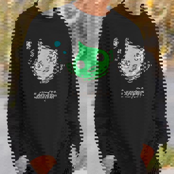 ダンゴウオ 緑ver 魚 かわいい おもしろ ネタ 海 魚好き プレセント スウェットシャツ 彼への贈り物