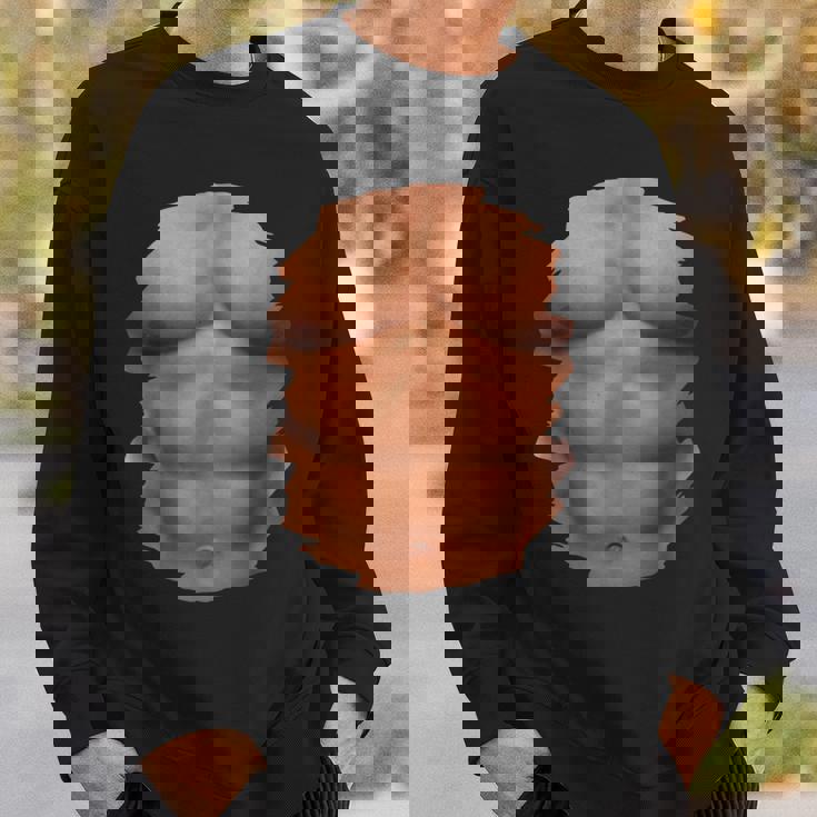 チェスト 6パック 筋肉 ボディービルダー 腹筋 ジム 面白いプレゼント スウェットシャツ 彼への贈り物