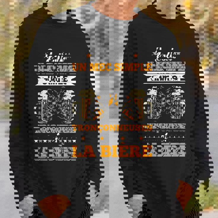 メンズ チェーンソー&ビール ランバージャック&林業チェーンソー スウェットシャツ 彼への贈り物