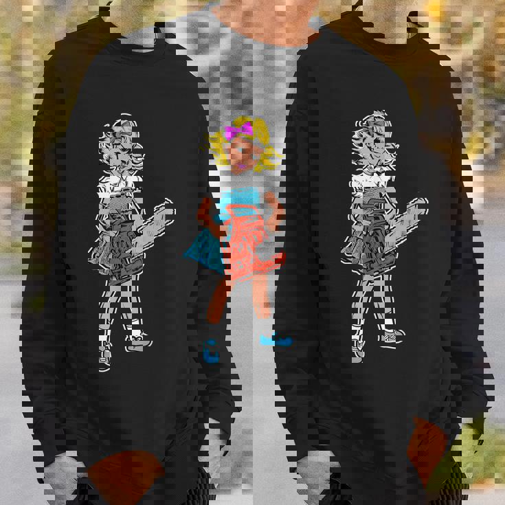 チェーンソー ガール ゴス パンク エモ レトロ ヴィンテージ ホラー 映画ファン スウェットシャツ 彼への贈り物