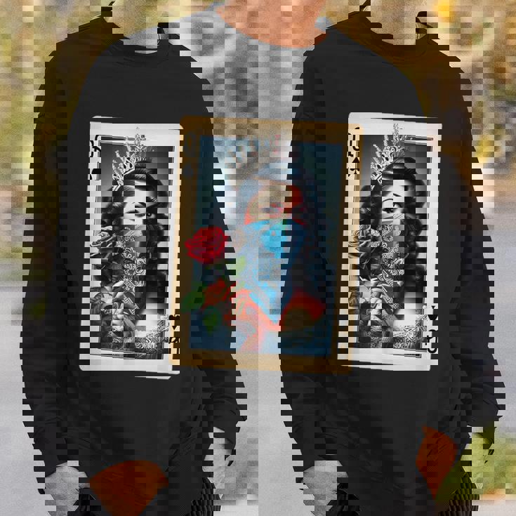 チカーナ レイナ チカーノ シャツ チョロ クイーン かわいい レトロ ローライダー スウェットシャツ 彼への贈り物