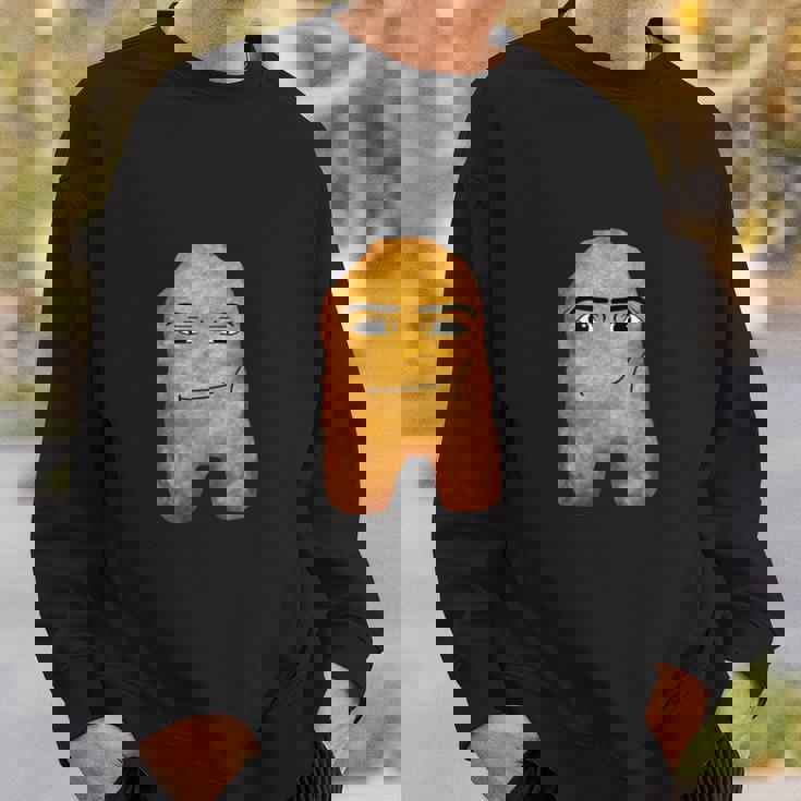 チキンナゲットマンフェイスカウボーイミーム スウェットシャツ 彼への贈り物