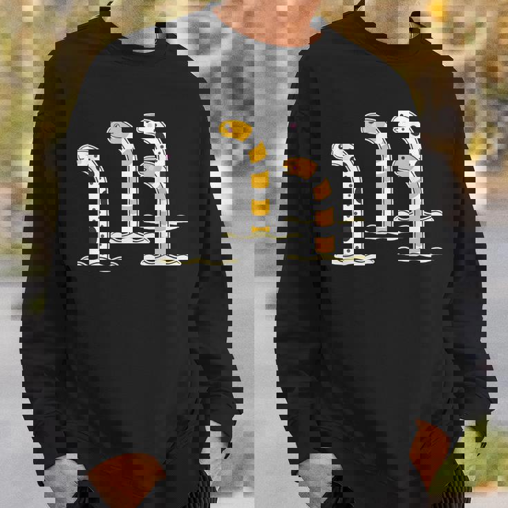 チンアナゴ & ニシキアナゴ【どうぶつフレンズ】水族館の生き物 かわいい 面白 動物 イラスト スウェットシャツ 彼への贈り物